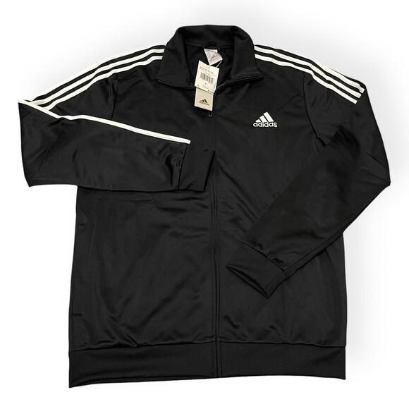 adidas Essentials Fleece 3-Stripes Tracksuit 2 Piece Set Black Men's Size Large - Picture 3 of 6
